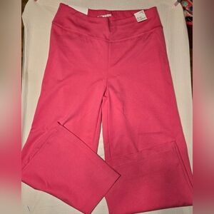 Dear Scarlett Magic Wide Leg Wide Waistband Pink Cropped Casual Pants - 1x NWT